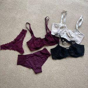 Victorias Secret Dream Angels 34 DD set of 3 bras and 2 panties